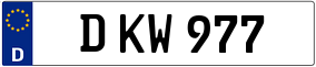 Trailer License Plate